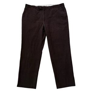 Lauren Ralph Lauren Corduroy Pants Flat Front Straight Fit Dark Brown Men 40x30